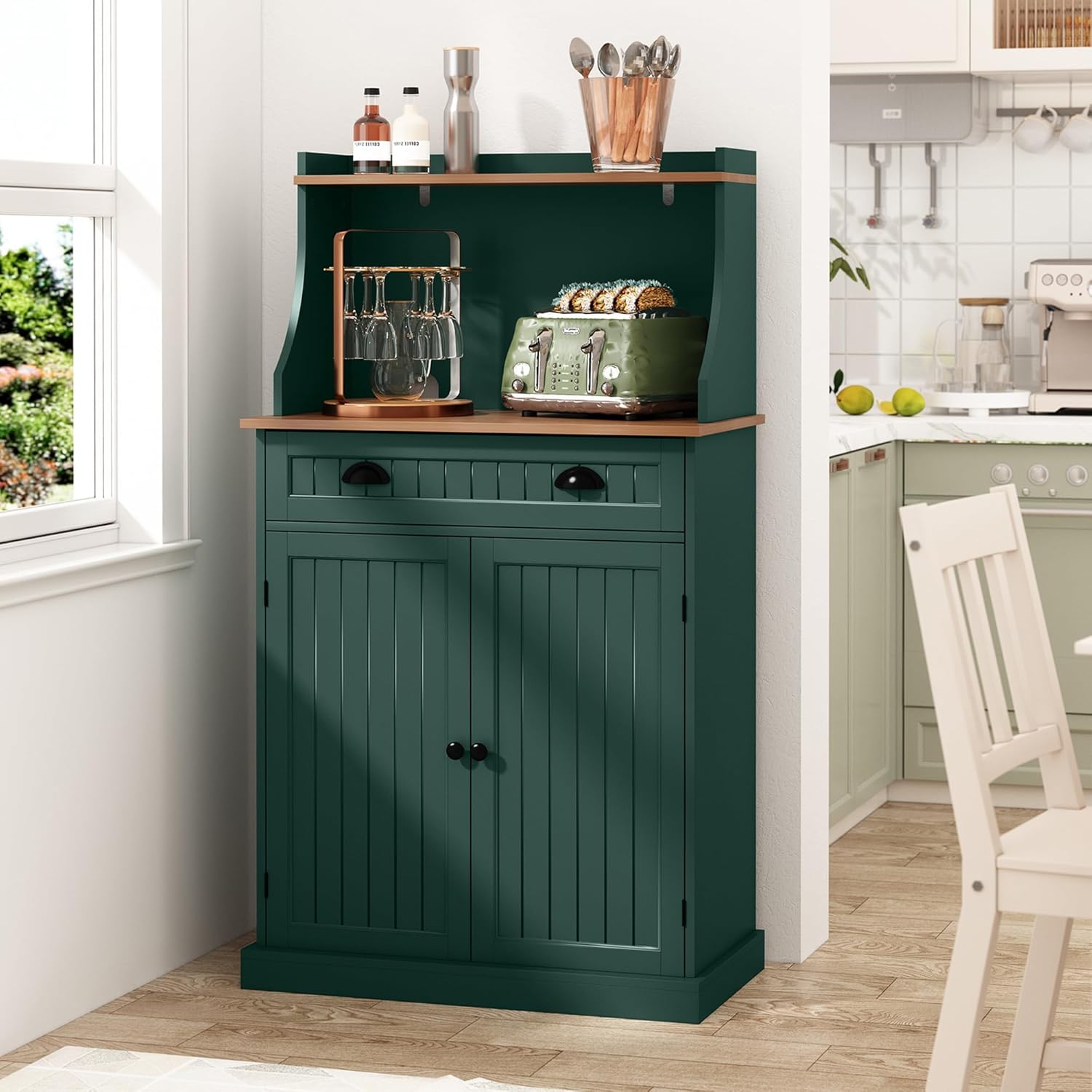Meuble/support pour micro-ondes de cuisine HLR® 54" avec rangement et tiroirs