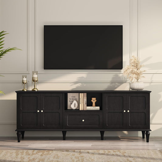 HLR® 66'' Mid-Century Modern TV Stand with Storage Drawer and Doors, Long TV Stand