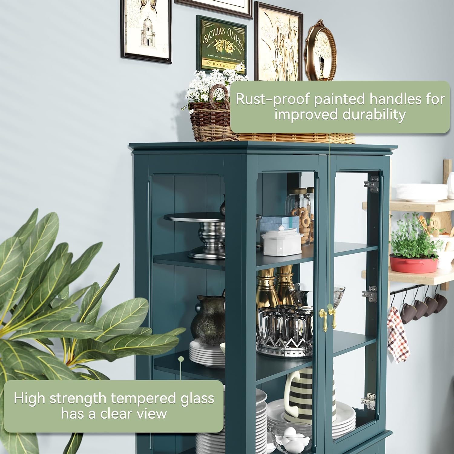 Buffet de rangement autoportant pour garde-manger de cuisine HLR® 72 po, armoire haute classique