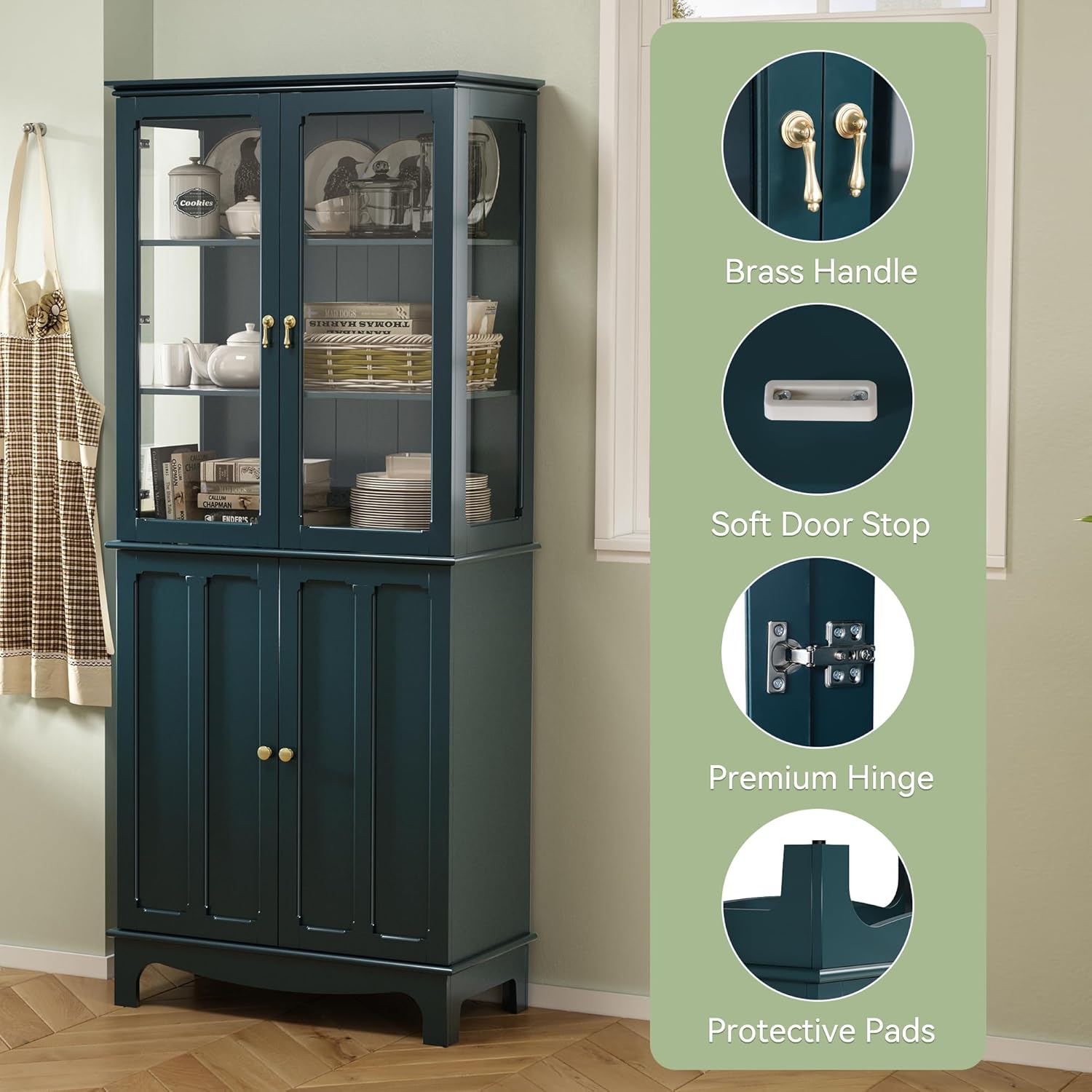 Buffet de rangement autoportant pour garde-manger de cuisine HLR® 72 po, armoire haute classique