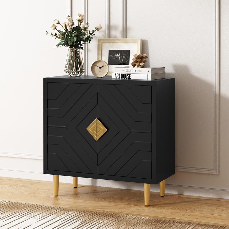 Buffet HLR® 48'' avec 2/4 portes et étagères, armoire de rangement moderne