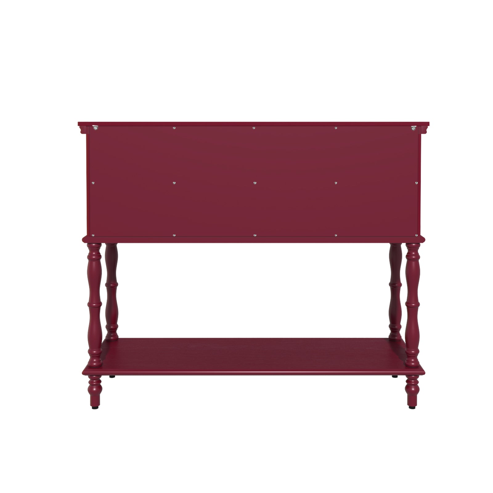 HLR 42" Farmhouse Modern Console Table, Entryway Table with Storage Shelf for Living Room, Red