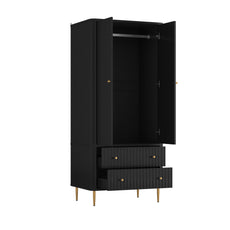 HLR® 71'' Tall Armoire Wardrobe Closet with 2 Doors&Drawers