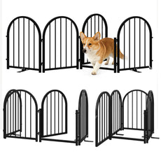 CBJCBJ Indoor Pet Gate, 4 Panel Folding Dog Gate , 24