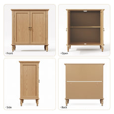 HLR 31.5'' Large Sideboard Buffet Cabinet with Storage, 2 Doors Modern Credenza Table for Living Room, Brown