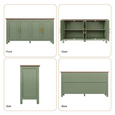 CBJCBJ 58” Modern Sideboard Buffet Cabinet, Living Room Accent Cabinet with Storage, for Kitchen,Green