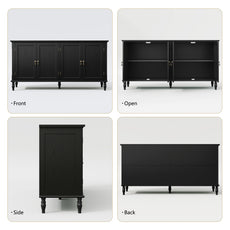 HLR 58'' Large Sideboard Buffet Cabinet with Storage, 4 Doors Modern Credenza Table for Living Room