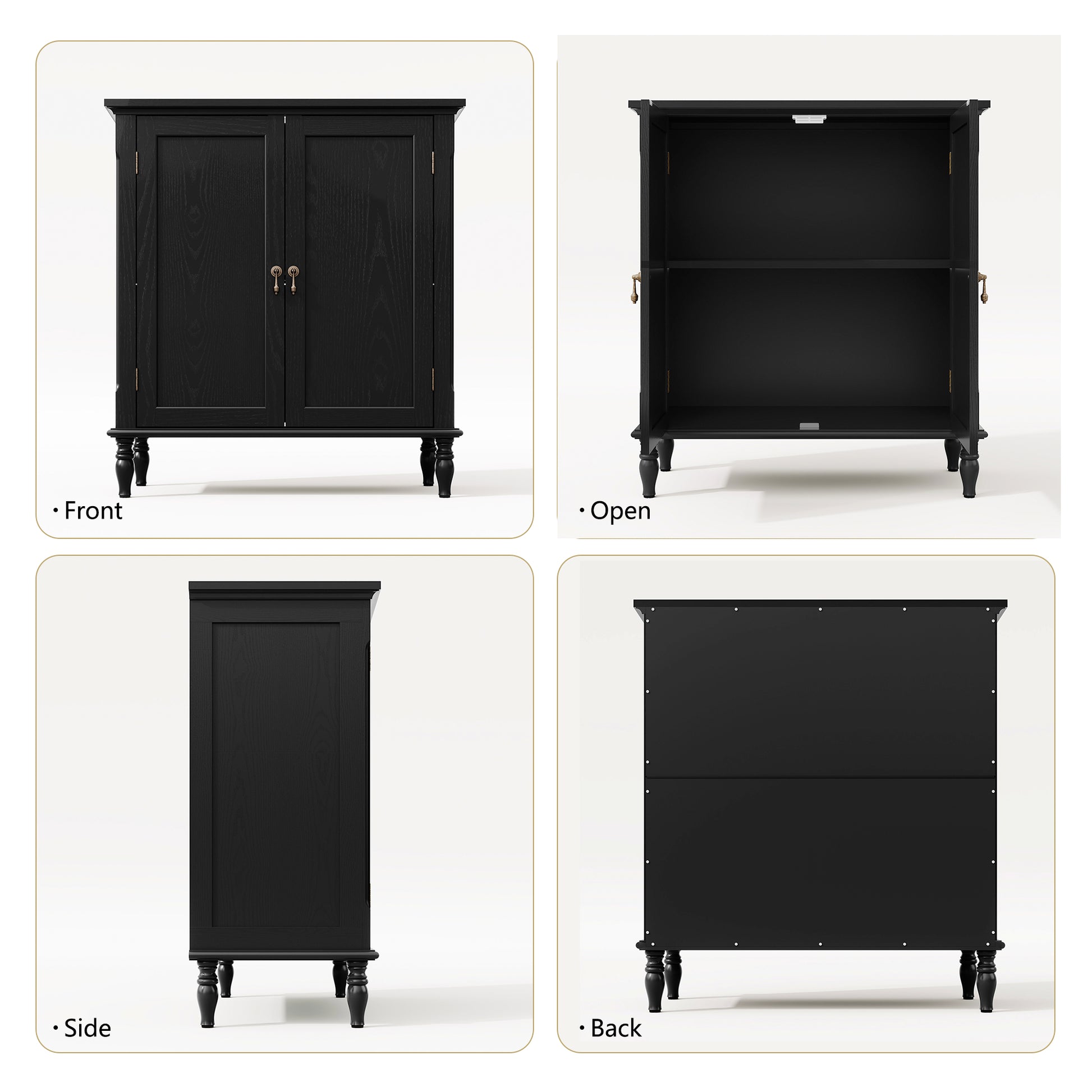 HLR 31.5'' Large Sideboard Buffet Cabinet with Storage, 2 Doors Modern Credenza Table for Living Room