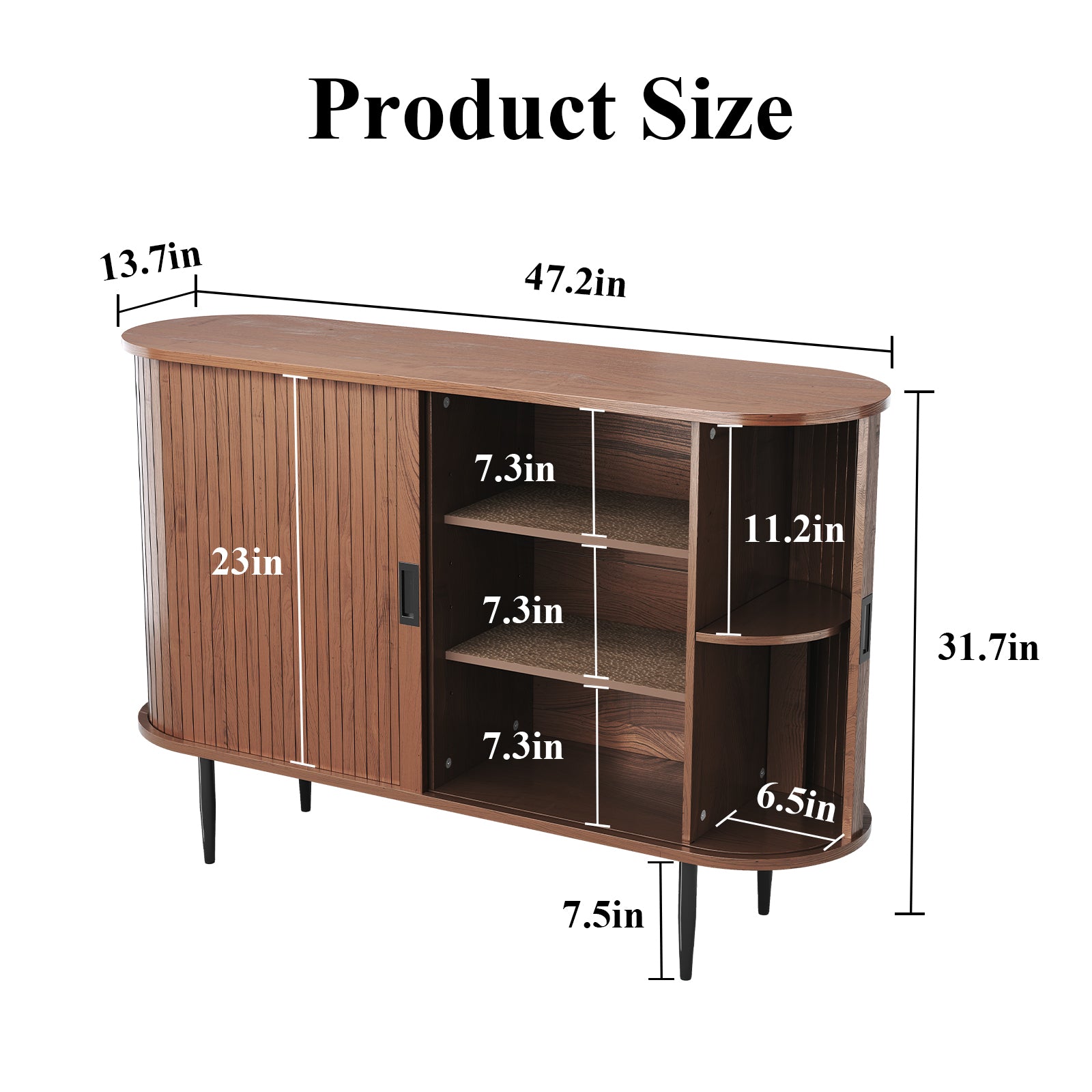 CBJCBJ 47" Sideboard Buffet Cabinet with Storage, Modern Accent Cabinet for Dining Room