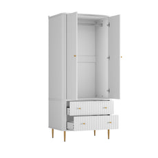 HLR® 71'' Tall Armoire Wardrobe Closet with 2 Doors&Drawers