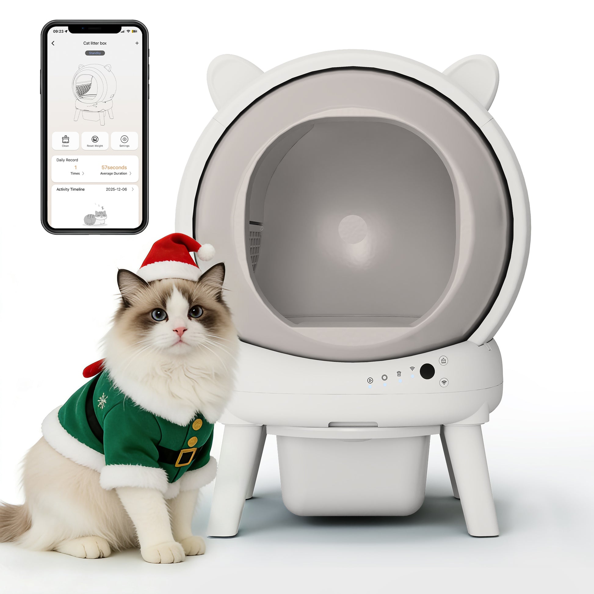 HLR® Self Cleaning Litter Box, Automatic Cat Litter Box for Multiple Cats