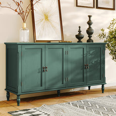 HLR 58'' Large Sideboard Buffet Cabinet with Storage, 4 Doors Modern Credenza Table for Living Room