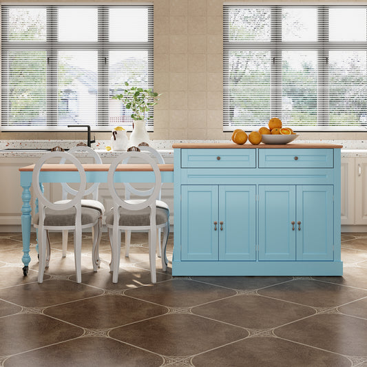 HLR® 78" Kitchen Island with Extendable Table