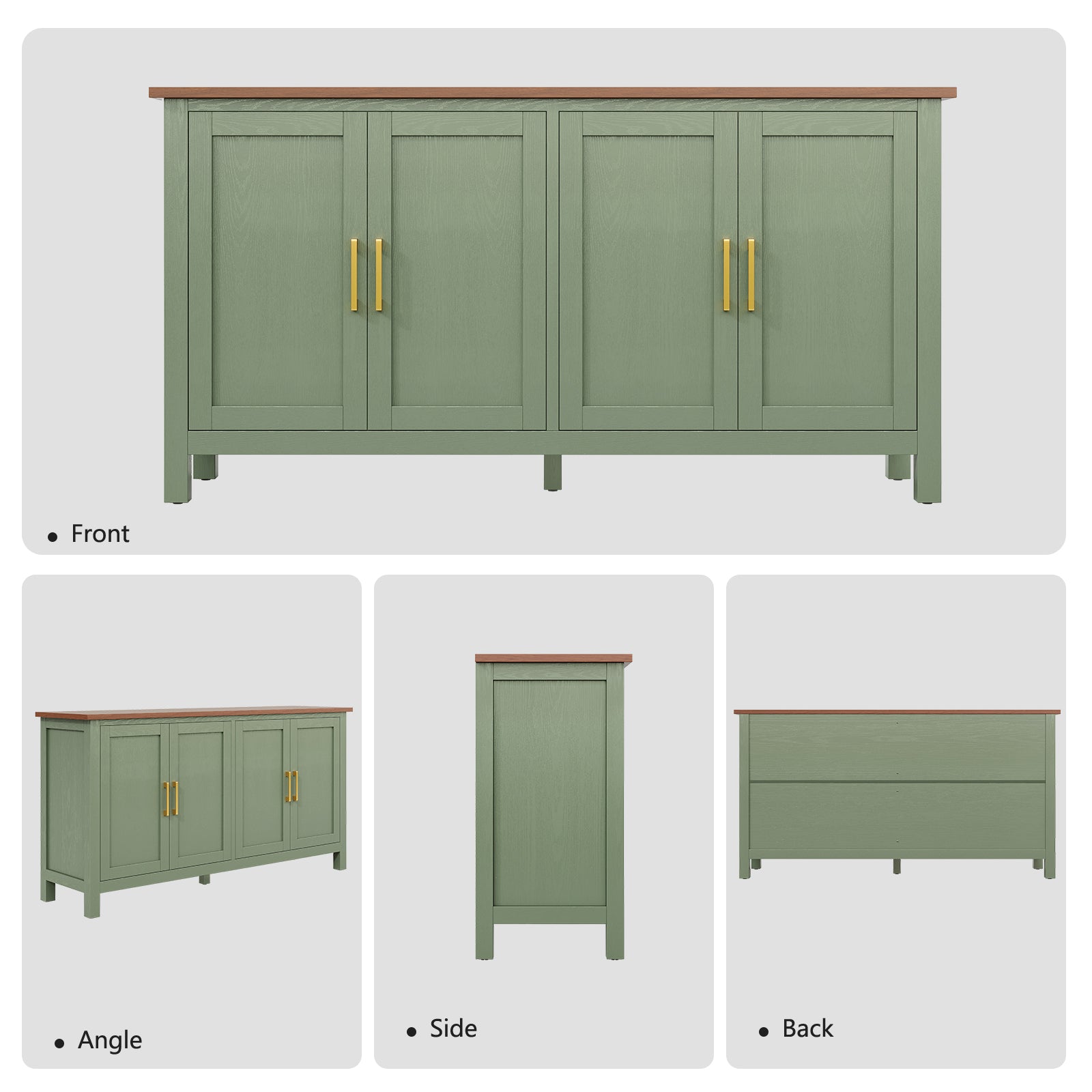 HLR® Large Sideboard Buffet Cabinet with Storage, 59.4" Modern Coffee Bar Cabinet for Dining Room