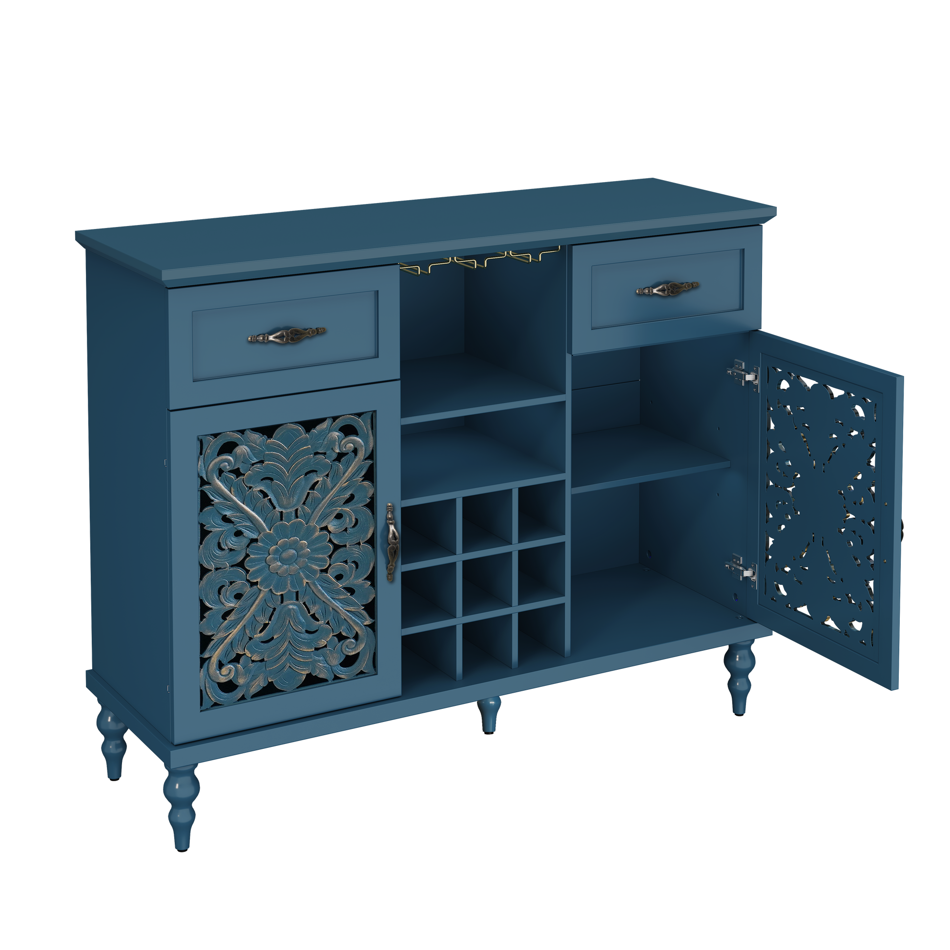 HLR® 47.2" Vintage Wine Bar Cabinet with 2 Door