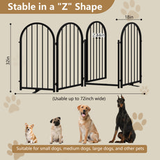CBJCBJ Indoor Pet Gate, 4 Panel Folding Dog Gate , 32