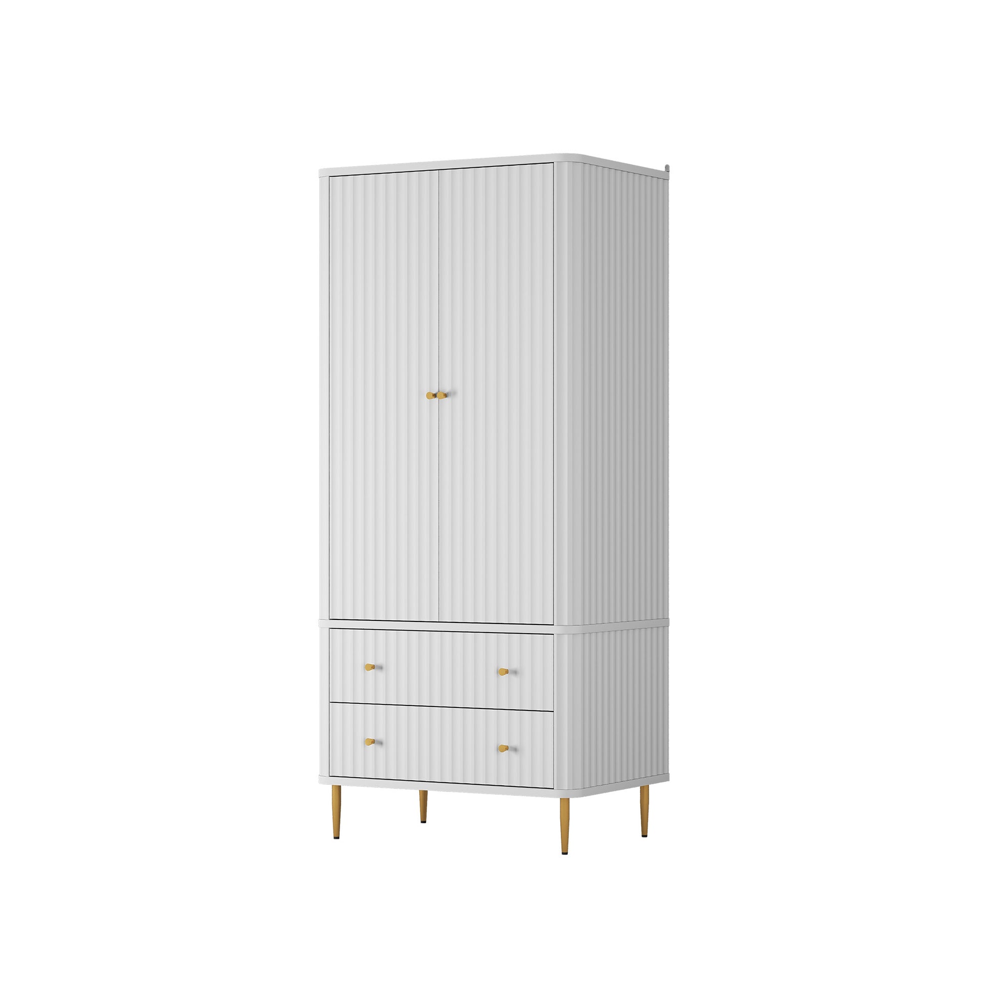 HLR® 71'' Tall Armoire Wardrobe Closet with 2 Doors&Drawers