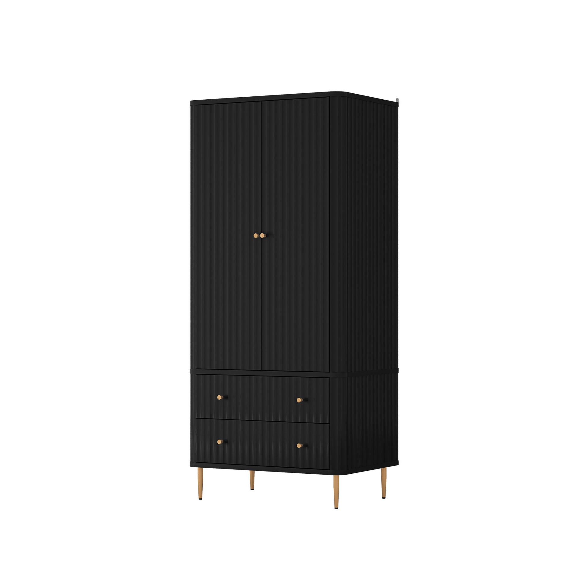 HLR® 71'' Tall Armoire Wardrobe Closet with 2 Doors&Drawers