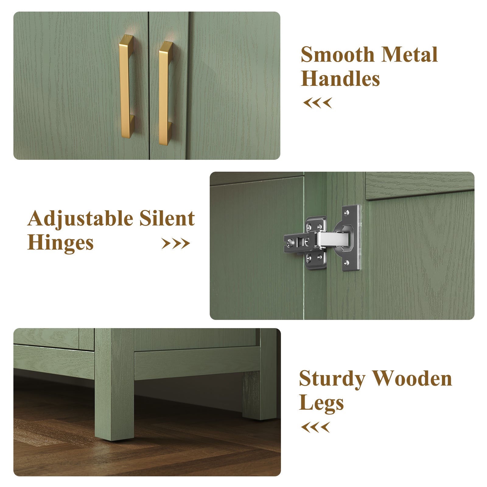 CBJCBJ 58” Modern Sideboard Buffet Cabinet, Living Room Accent Cabinet with Storage, for Kitchen