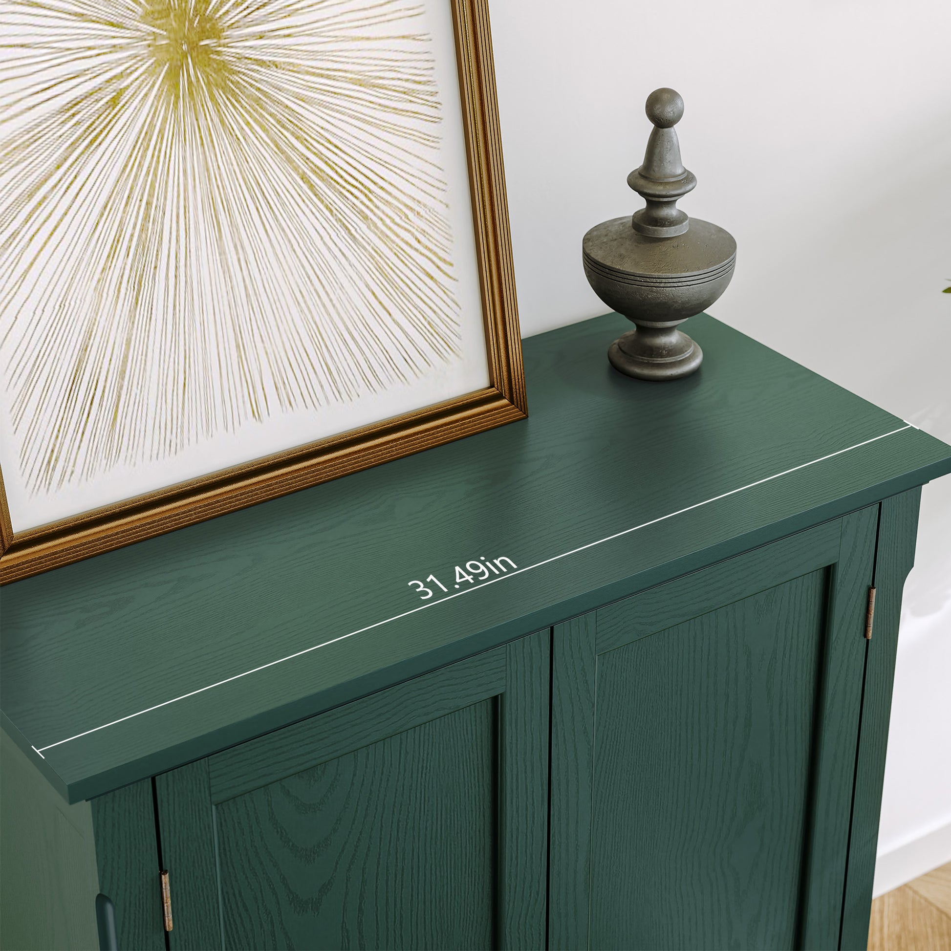 CBJCBJ Retro 34" Sideboard Buffet Cabinet with Storage, Accent Cabinet for Dining Room, Living Room,Green