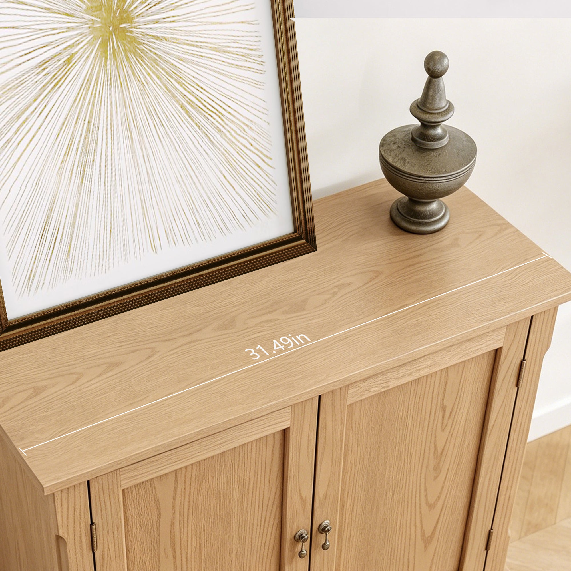 CBJCBJ Retro 34" Sideboard Buffet Cabinet with Storage, Accent Cabinet for Dining Room, Living Room,Wood