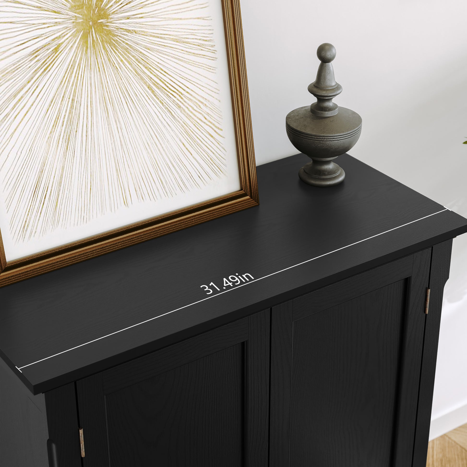 HLR 31.5'' Large Sideboard Buffet Cabinet with Storage, 2 Doors Modern Credenza Table for Living Room