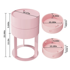 CBJCBJ Modern Round Nightstand with Drawer, 14.2