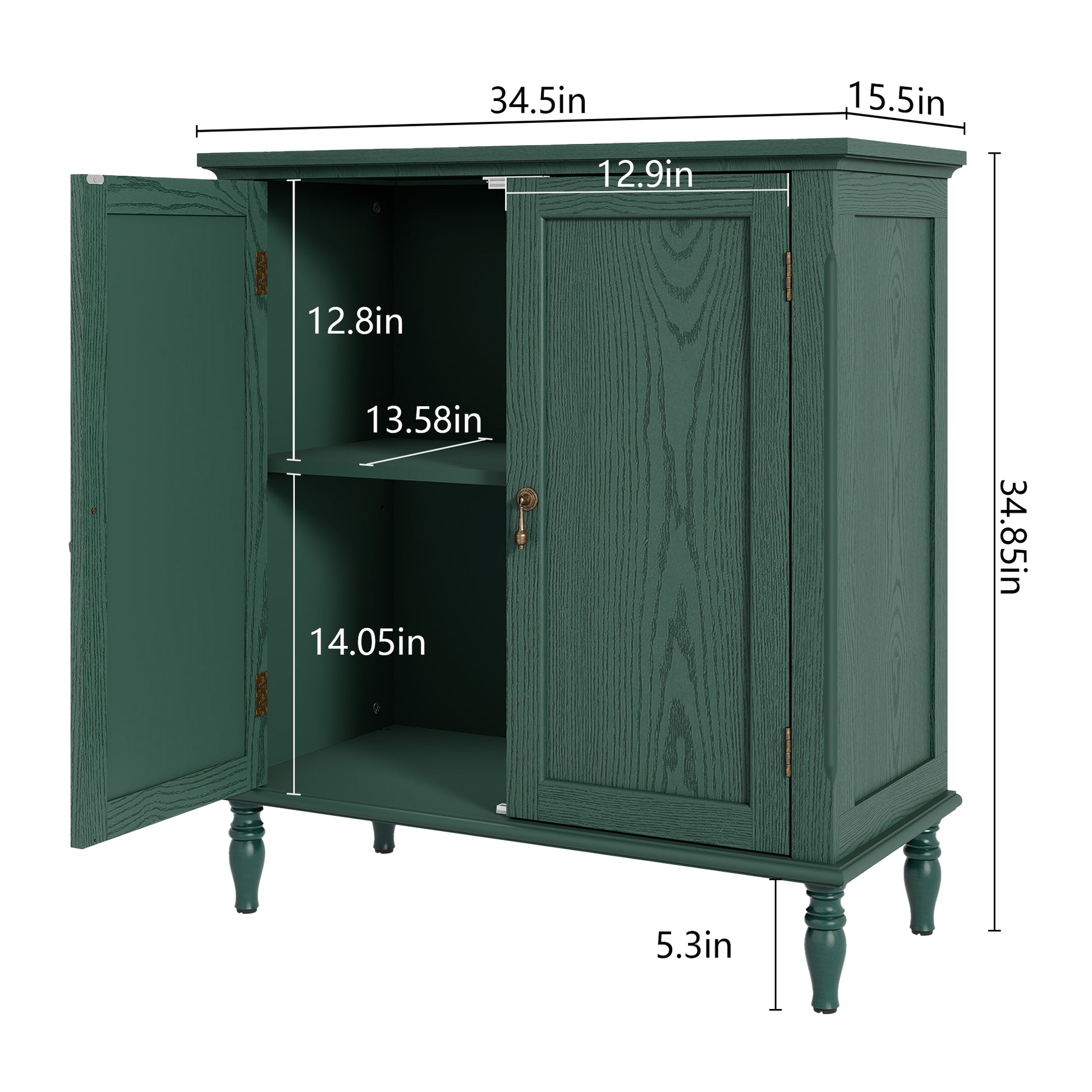 CBJCBJ Retro 34" Sideboard Buffet Cabinet with Storage, Accent Cabinet for Dining Room, Living Room