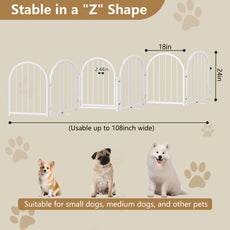 CBJCBJ Indoor Pet Gate, 4 Panel Folding Dog Gate , 24