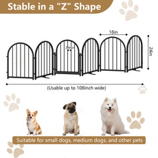 CBJCBJ Indoor Pet Gate, 6 Panel Folding Dog Gate , 24