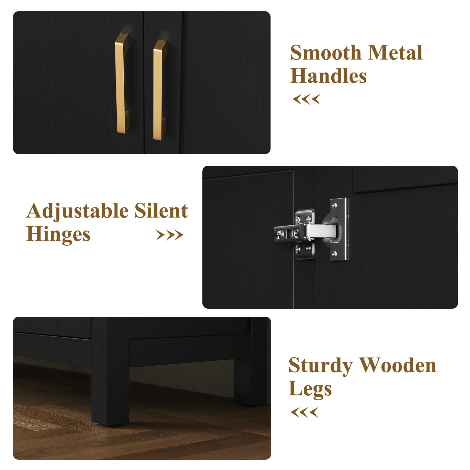 CBJCBJ 58” Modern Sideboard Buffet Cabinet, Living Room Accent Cabinet with Storage, for Kitchen