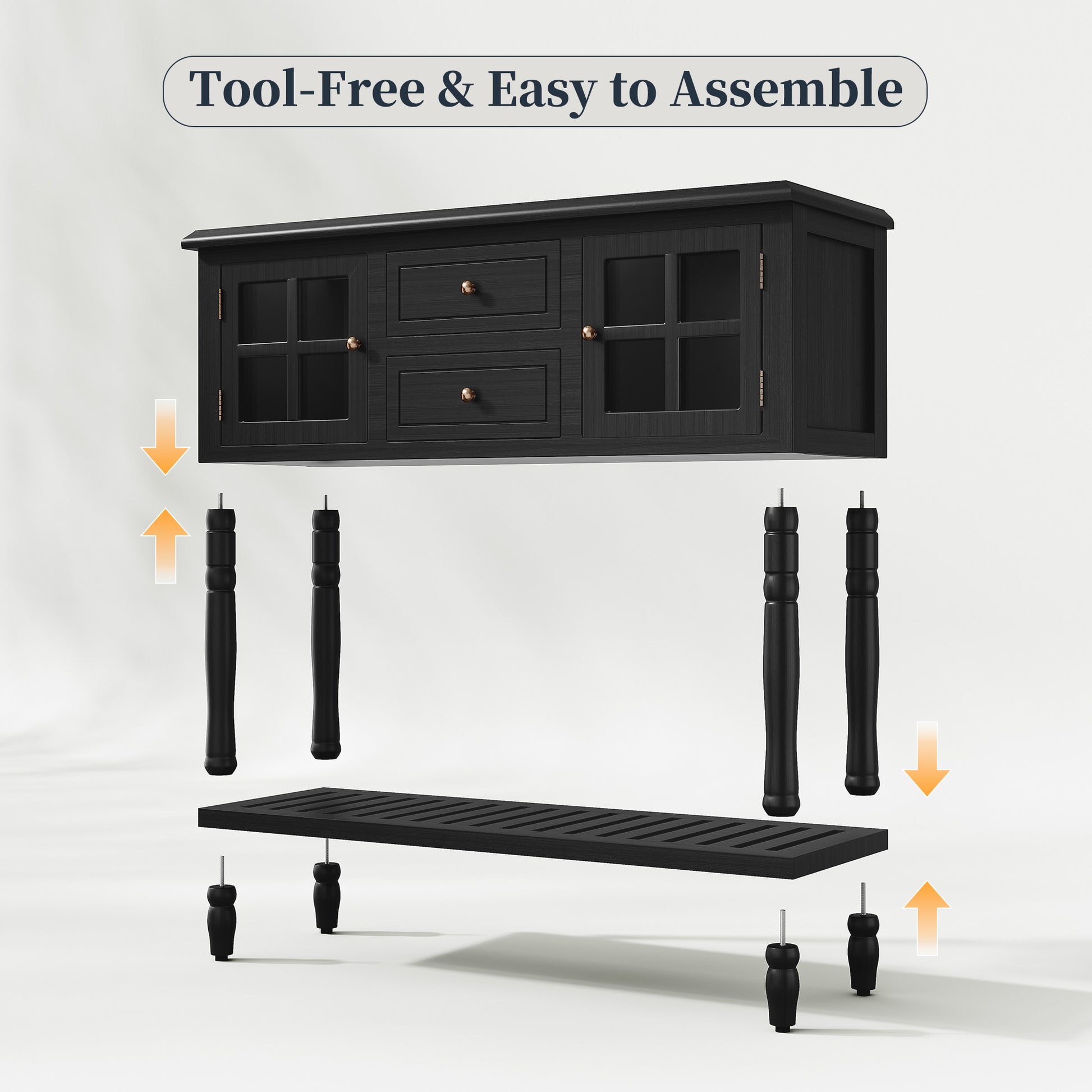 HLR 42" Console Table for Entryway with 2 Drawers