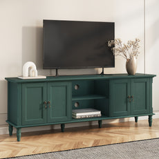 CBJCBJ 67" TV Stand, for TVs up to 75", Retro Entertainment Center with Storage for Living Room,Green