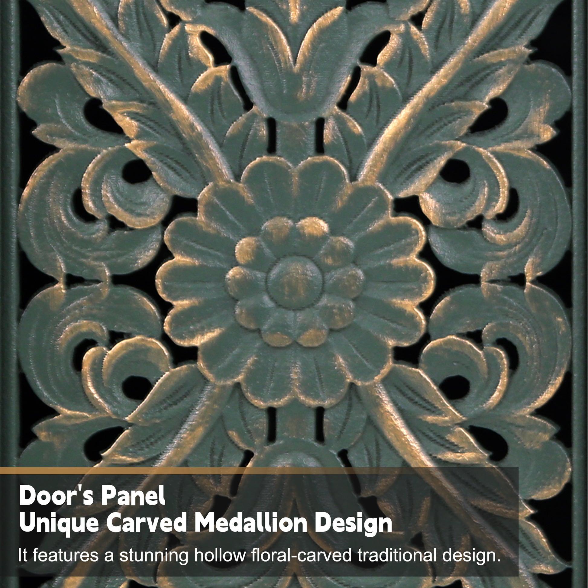 HLR 31.49" Accent Cabinet, 2 Doors Sideboards and Buffets Cabinet Buffet Cabinet with Storage for Living Room, Green