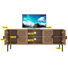 CBJCBJ Modern Mid Century 63" TV Stand for 70" TV with Storage, Entertainment Center for Living Room,Wood