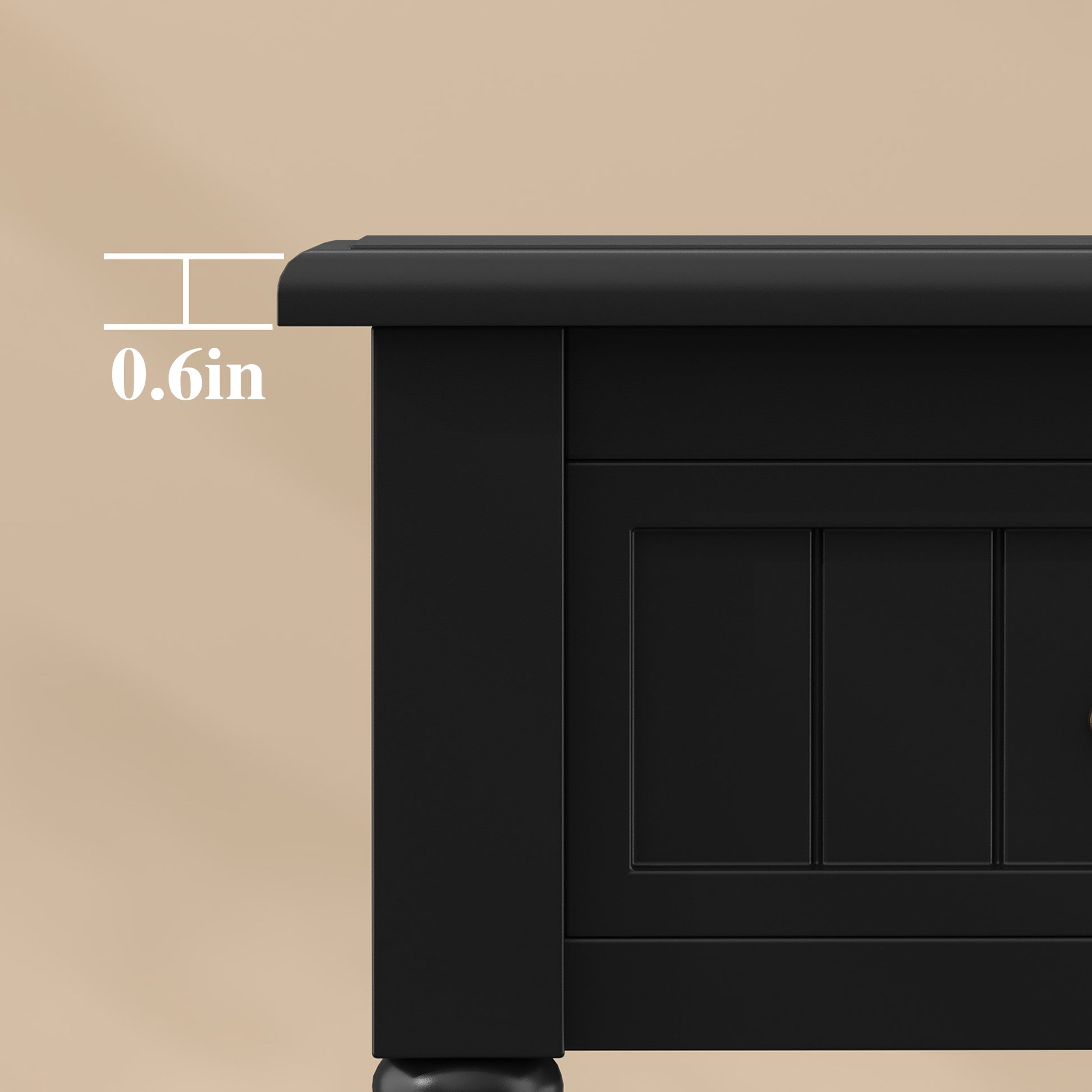 HLR 26"H Modern Nightstand with Drawer, Minimal Assembly Wood End Table for Bedroom，Black