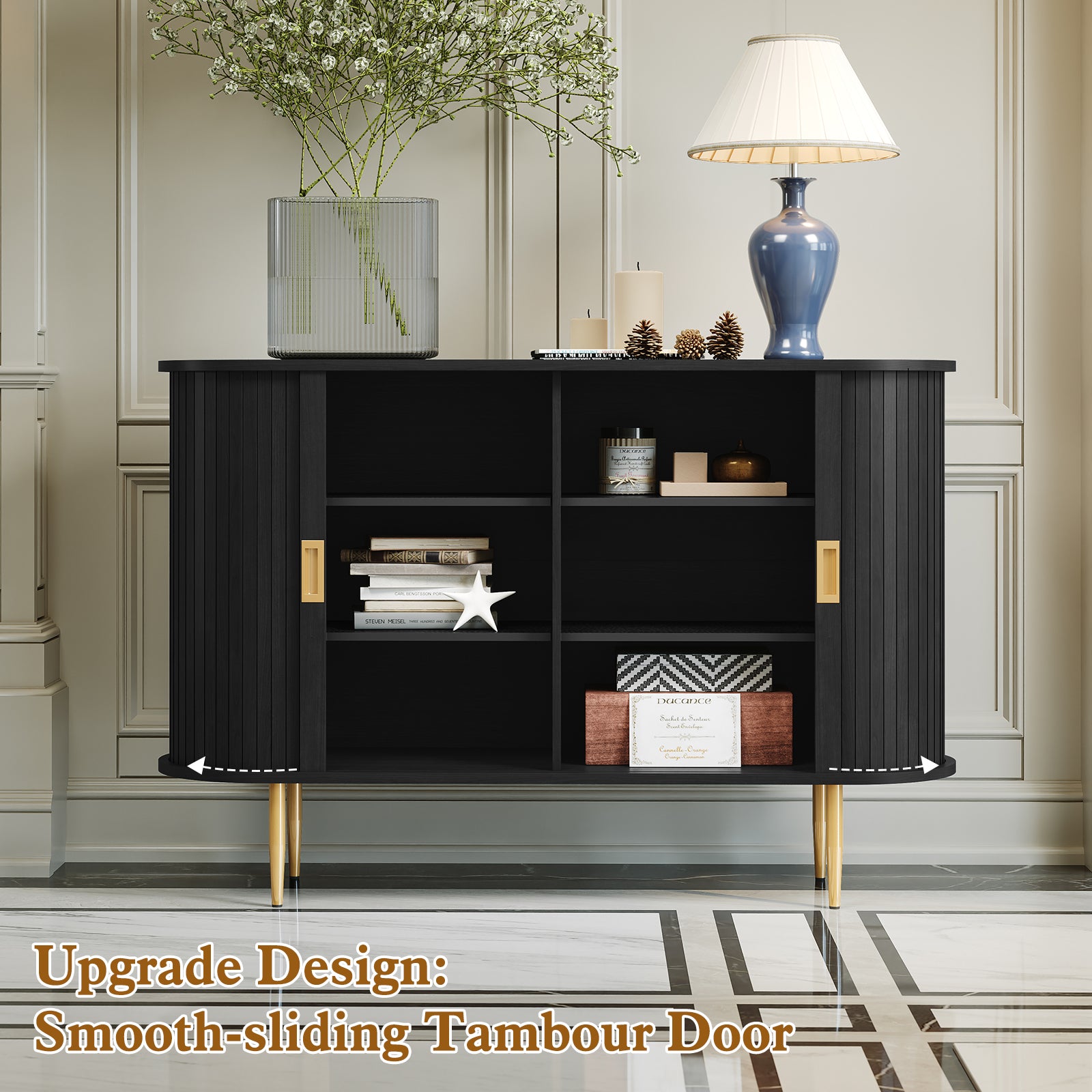 CBJCBJ 47" Sideboard Buffet Cabinet with Storage, Modern Accent Cabinet for Dining Room