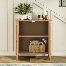 HLR 31.5'' Large Sideboard Buffet Cabinet with Storage, 2 Doors Modern Credenza Table for Living Room, Brown