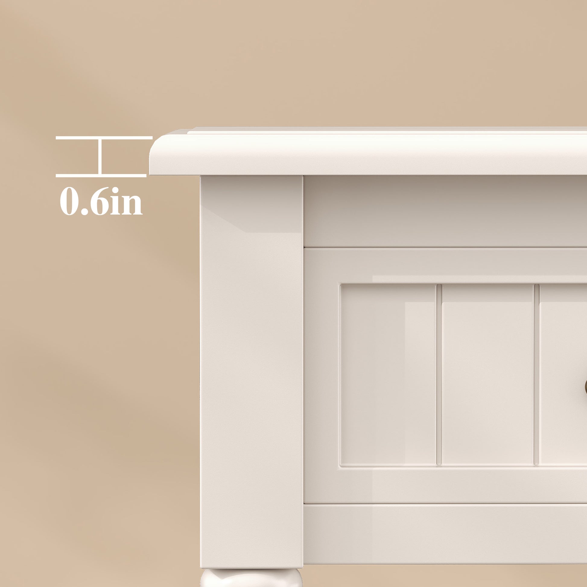 HLR 26"H Modern Nightstands Set of 2 with Drawers, Minimal Assembly Wood End Table for Bedroom, White