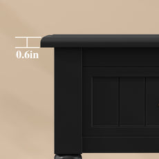 HLR 26"H Modern Nightstands Set of 2 with Drawers, Minimal Assembly Wood End Table for Bedroom, Black