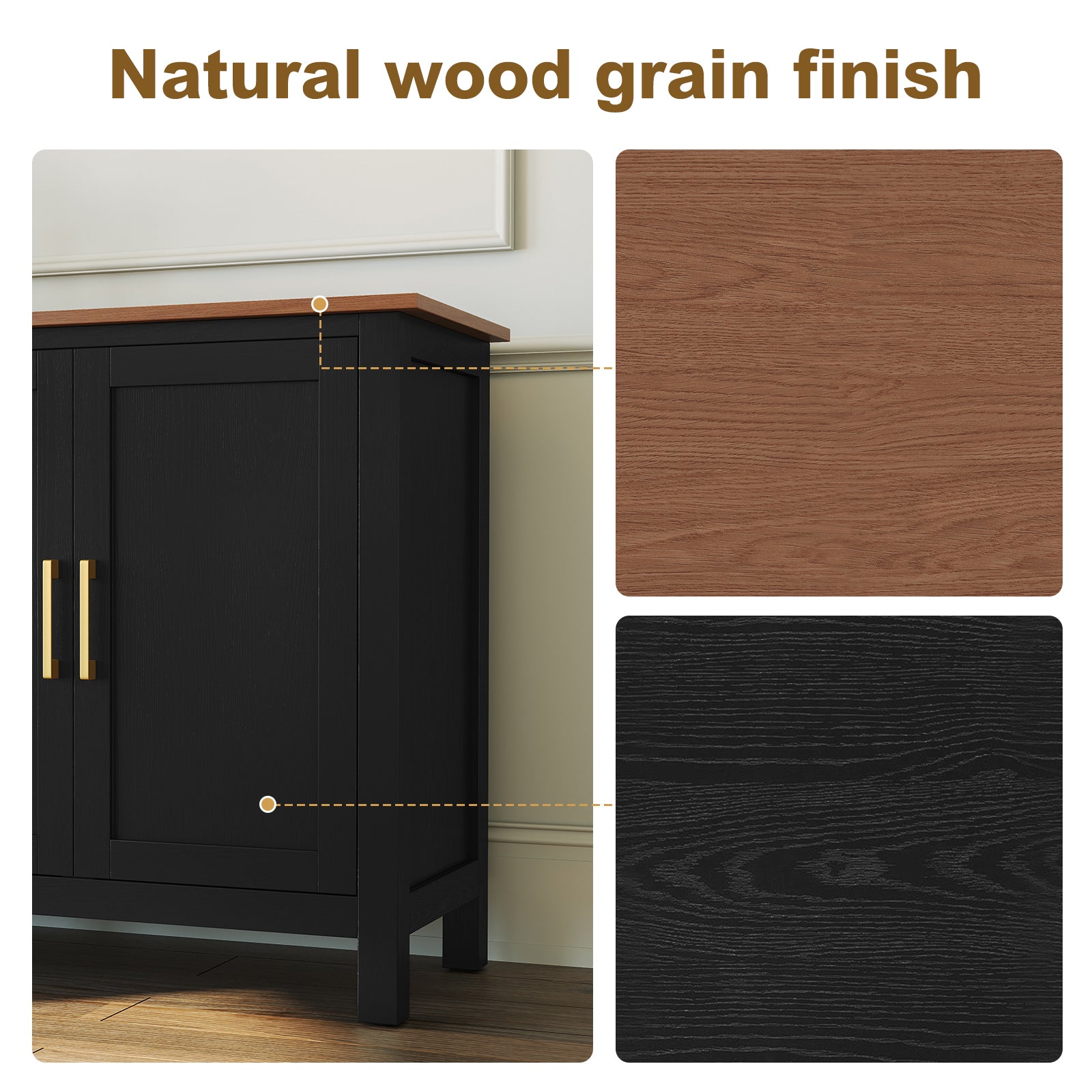 HLR® Large Sideboard Buffet Cabinet with Storage, 59.4" Modern Coffee Bar Cabinet for Dining Room