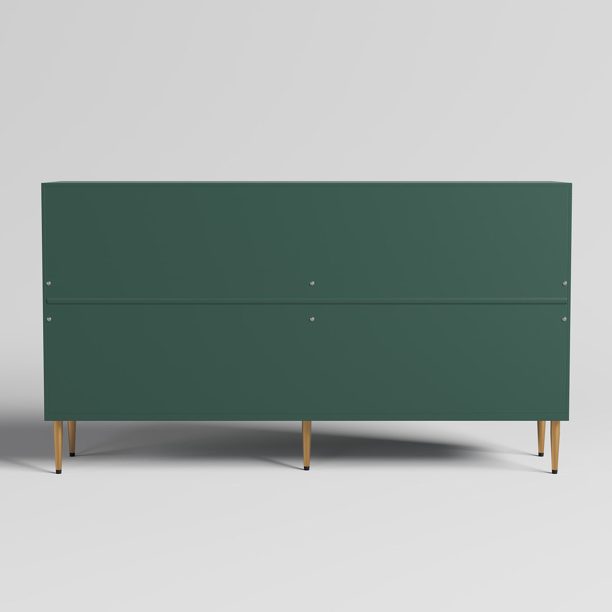 HLR 58" Modern Accent Sideboard Cabinet, 4 Doors, Adjustable Shelves, Fluted Storage Cabinet, Green