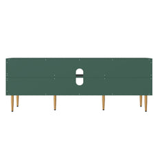 HLR Modern 70" TV Stand, for TVs up to 80", Living Room Entertainment Center with 4 Door Storage Cabinet, Green