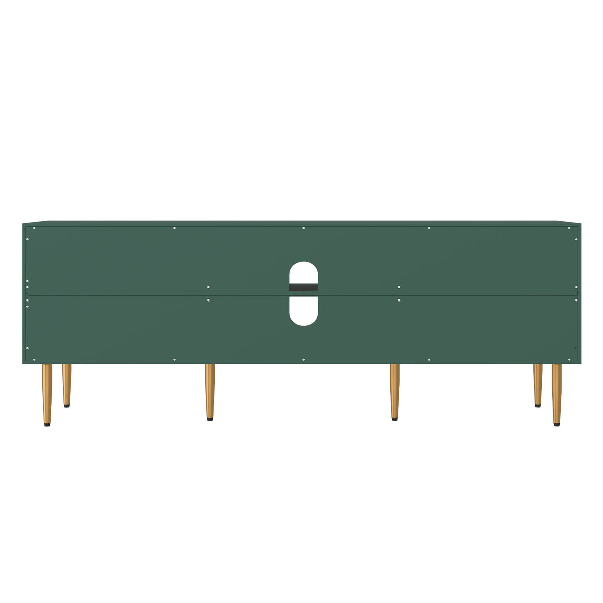 HLR Modern 70" TV Stand, for TVs up to 80", Living Room Entertainment Center with 4 Door Storage Cabinet, Green