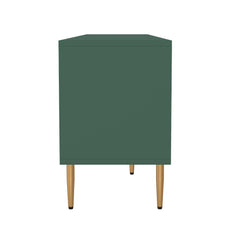 HLR Modern 70" TV Stand, for TVs up to 80", Living Room Entertainment Center with 4 Door Storage Cabinet, Green