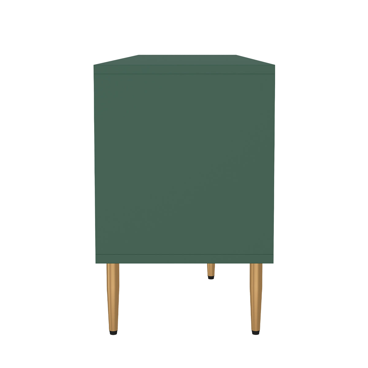 HLR Modern 70" TV Stand, for TVs up to 80", Living Room Entertainment Center with 4 Door Storage Cabinet, Green