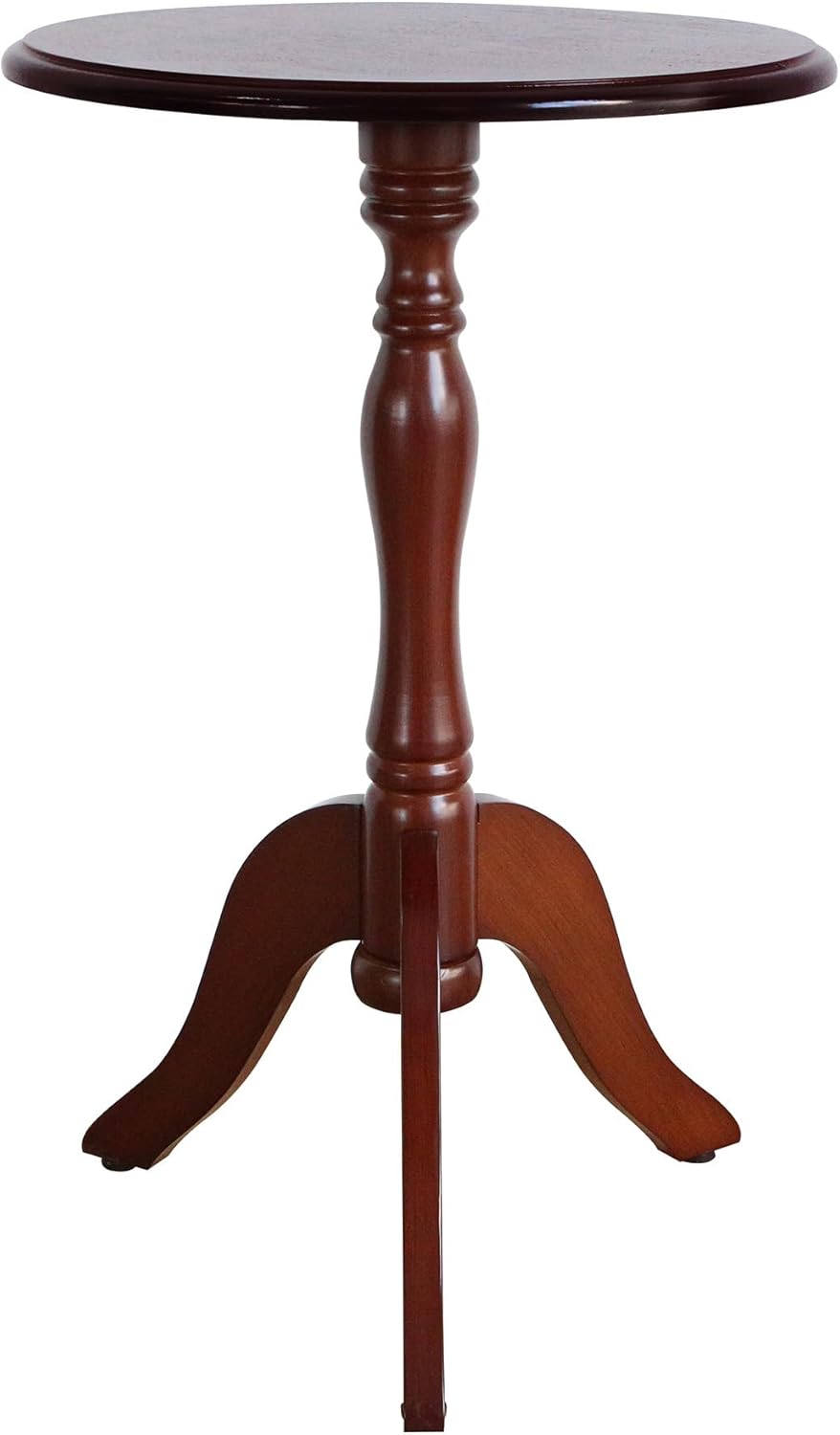 HLR® Round Small End Table, Wooden Pedestal Side Coffee Tables, Vintage Accent Nightstand