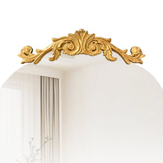CBJCBJ Retro Carved Frameless Full-Length Mirror, High-Definition Explosion-Proof Bedroom Dressing Mirror,Gold