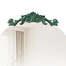 CBJCBJ Retro Carved Frameless Full-Length Mirror, High-Definition Explosion-Proof Bedroom Dressing Mirror,Green