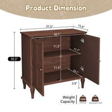 CBJCBJ Sideboard Buffet Cabinet with Storage, 31.4'' Mid Century Modern Storage Cabinet with 2 Doors and Adjustable Shelves, Accent Cabinet for Entryway, Dining Room, Living Room, Bedroom
